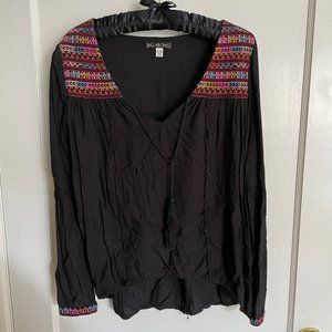 BILLABONG Embroidered Boho Top